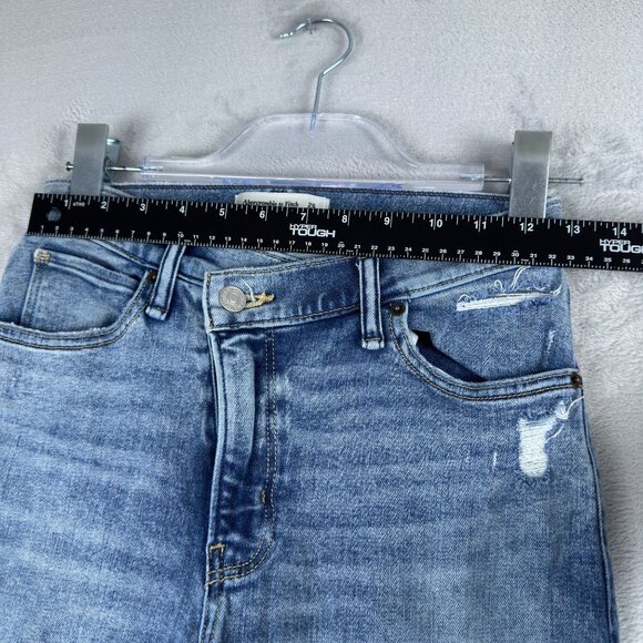 Abercrombie & Fitch Skinny Jeans SZ 26/2s Womens Ankle High Rise Distressed Blue - Picture 6 of 11